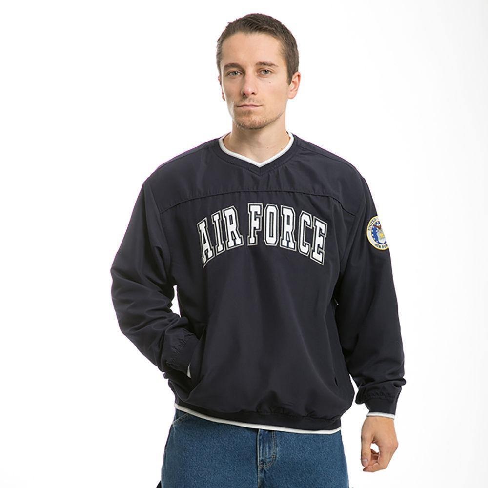 United States Airforce Crewneck Windbreaker Rapid Dominance Lightweight Blue L